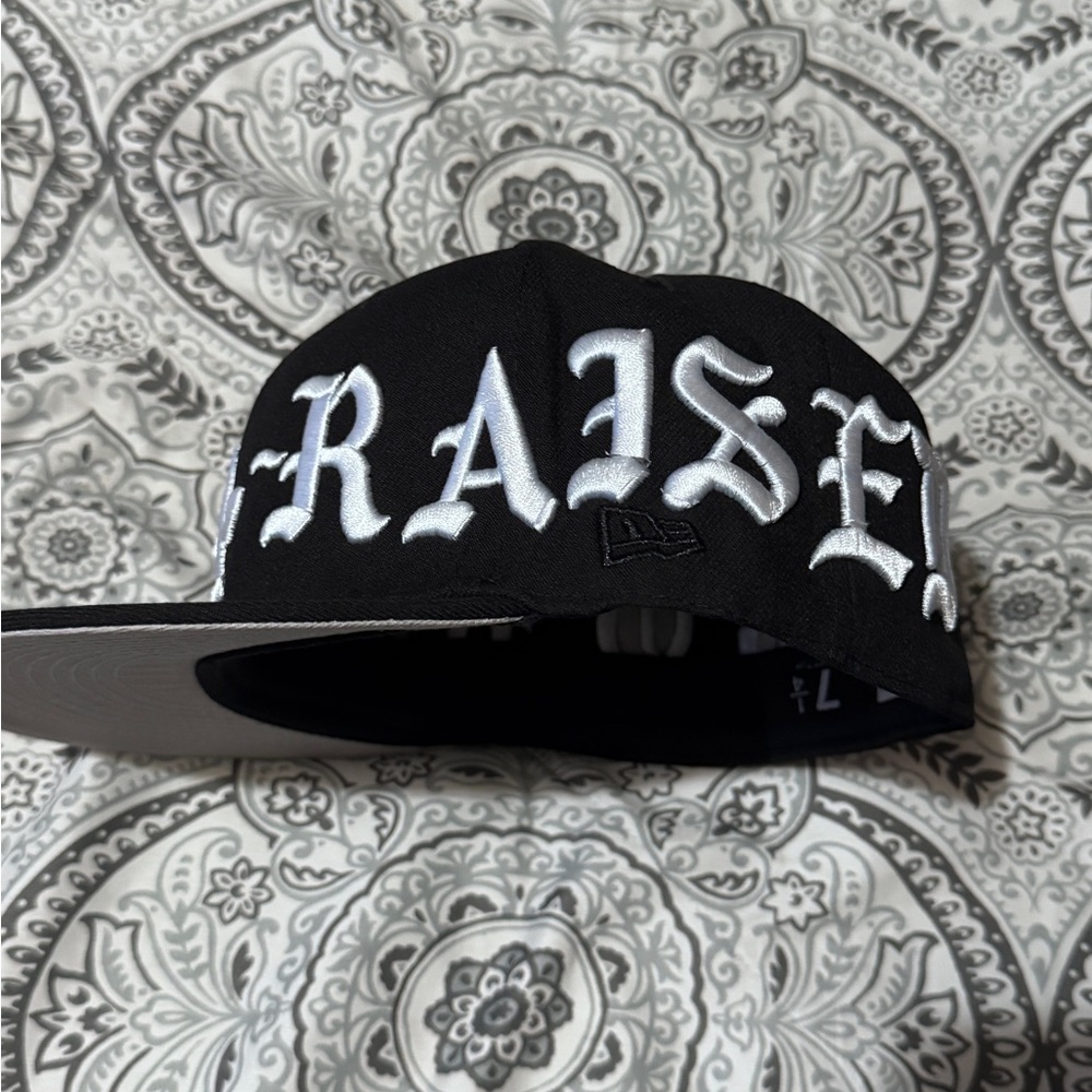 Black Cap with White Lettering - Picture 4 of 5